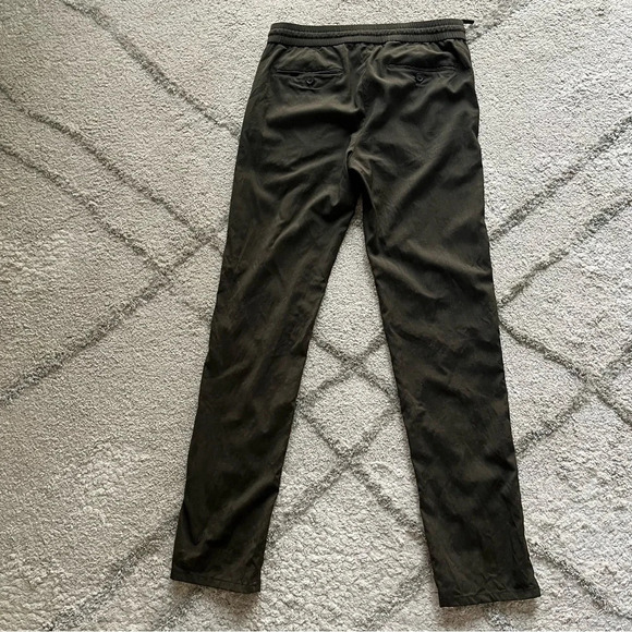 Vince wool pull on trouser pants casual stripe pull on drawstring green small - Picture 6 of 12